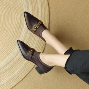 CHIKO Vivian Pointy Toe Block Heels Pumps Shoes
