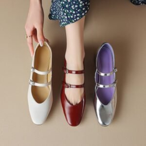 CHIKO Rylee Round Toe Block Heels Mary Jane Shoes