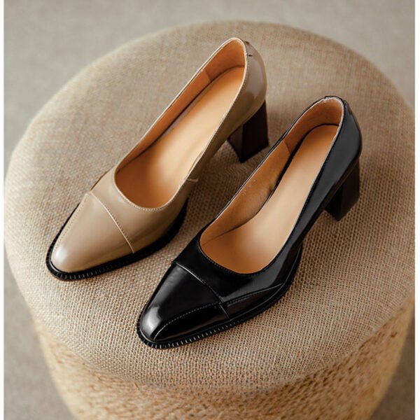 CHIKO Eden Round Toe Block Heels Pumps Shoes - Image 2