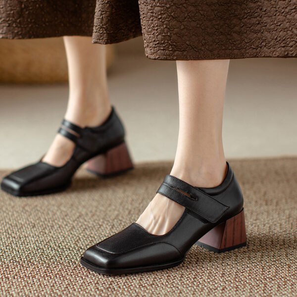 CHIKO Lucia Square Toe Block Heels Mary Jane Shoes - Image 2