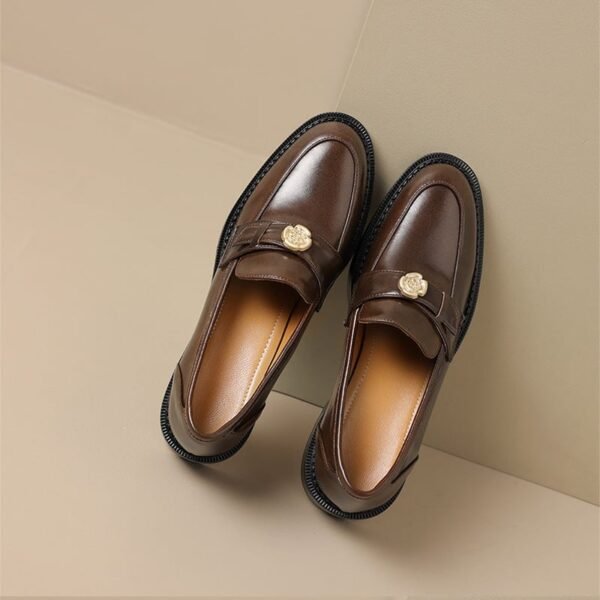 CHIKO Isabel Round Toe Block Heels Loafers Shoes - Image 2