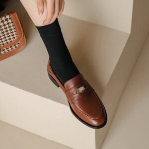 CHIKO Oaklynn Round Toe Block Heels Loafers Shoes