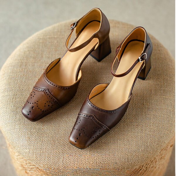 CHIKO Peyton Square Toe Block Heels Pumps Shoes - Image 2