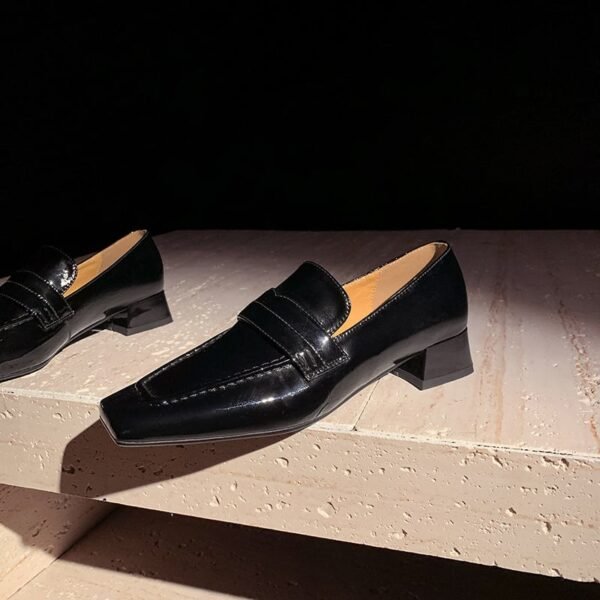 CHIKO Alana Square Toe Block Heels Loafers Shoes - Image 2