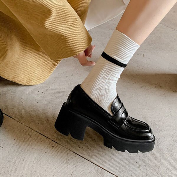 CHIKO Daniela Square Toe Block Heels Loafers Shoes - Image 2