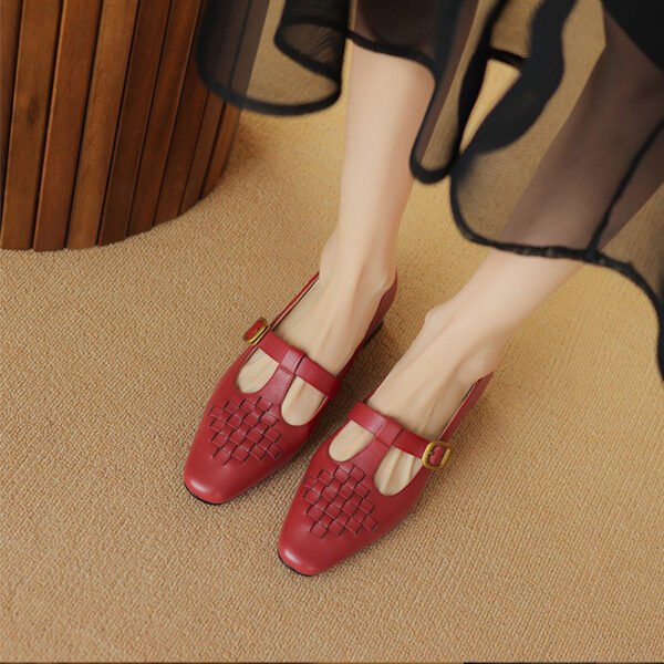 CHIKO Harlow Square Toe Block Heels T-Strap Shoes - Image 2