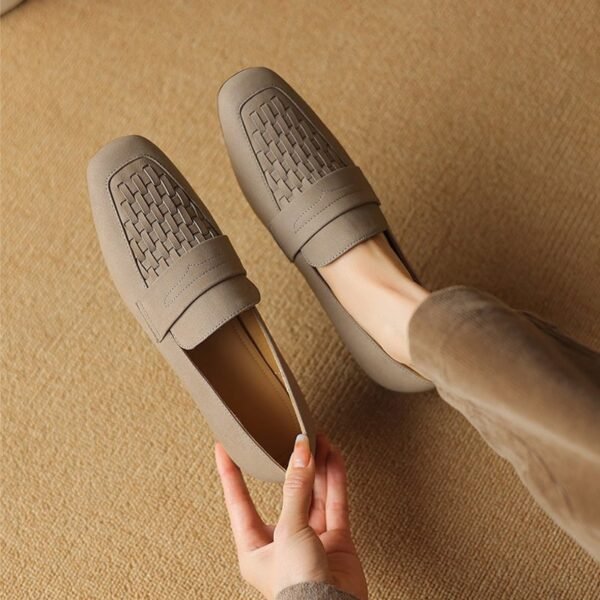 CHIKO Lola Square Toe Block Heels Loafers Shoes