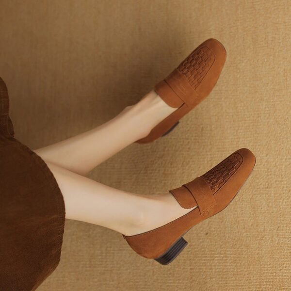 CHIKO Lola Square Toe Block Heels Loafers Shoes - Image 2