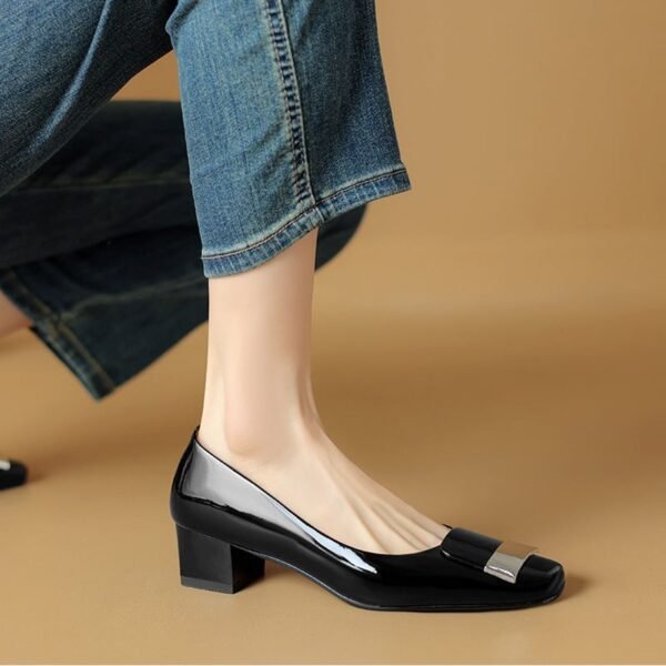 CHIKO Stevie Square Toe Block Heels Pumps Shoes