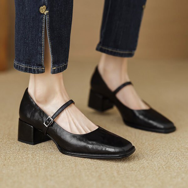 CHIKO Sydney Square Toe Block Heels Mary Jane Shoes - Image 2