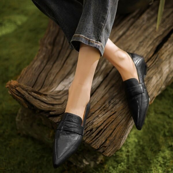 CHIKO Mabel Pointy Toe Block Heels Loafers Shoes - Image 2