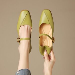 CHIKO Joanna Square Toe Block Heels Mary Jane Shoes