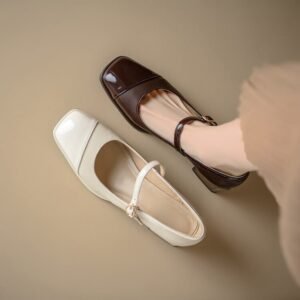 CHIKO Amina Square Toe Block Heels Mary Jane Shoes