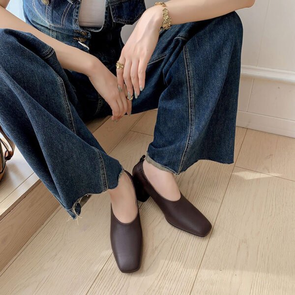 CHIKO Rebecca Square Toe Block Heels Pumps Shoes - Image 2