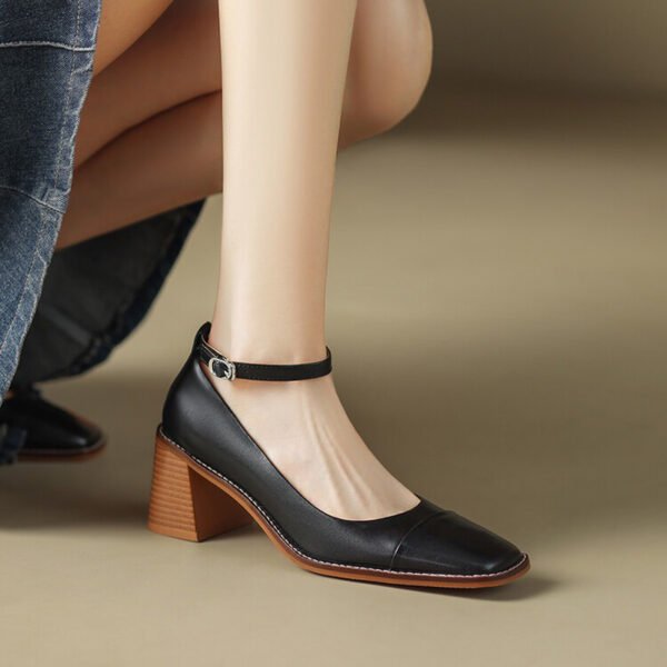 CHIKO Maggie Square Toe Block Heels Pumps Shoes - Image 2