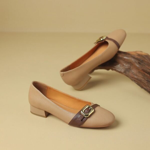 CHIKO Samara Round Toe Block Heels Pumps Shoes