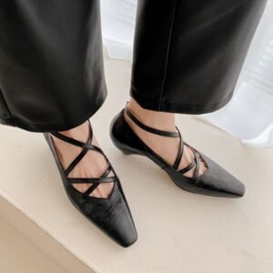 CHIKO Lana Pointy Toe Block Heels Pumps Shoes
