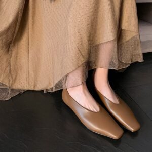 CHIKO Royalty Square Toe Block Heels Pumps Shoes