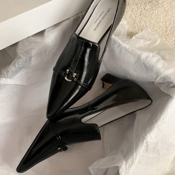 CHIKO Amiyah Pointy Toe Block Heels Loafers Shoes - Image 2