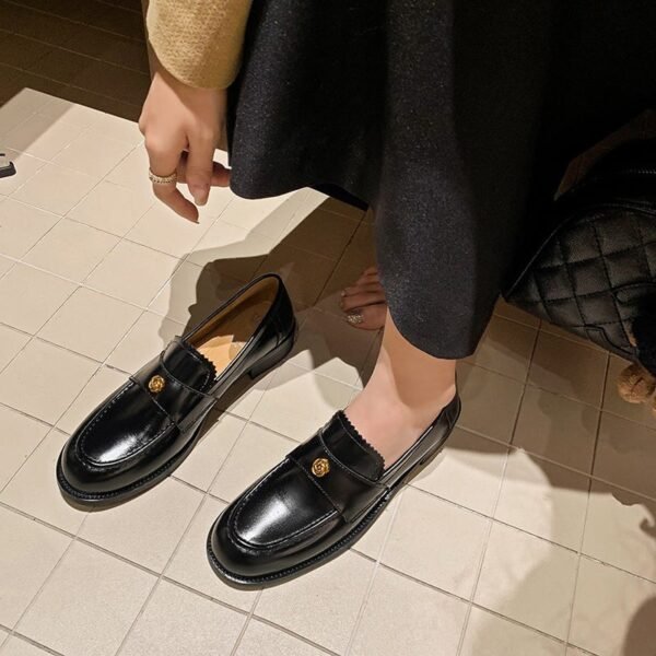 CHIKO Maryam Round Toe Block Heels Loafers Shoes - Image 2