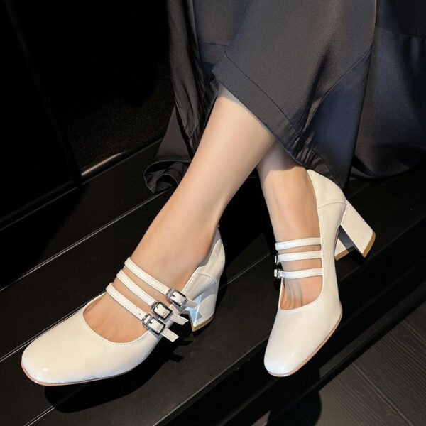 CHIKO Raelyn Round Toe Block Heels Mary Jane Shoes - Image 2