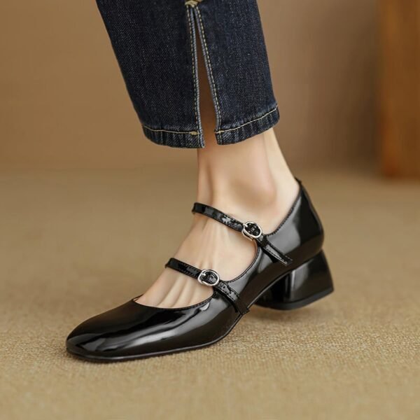 CHIKO Elle Square Toe Block Heels Mary Jane Shoes