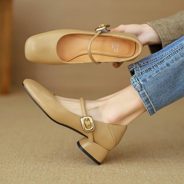 CHIKO Makayla Square Toe Block Heels Mary Jane Shoes - Image 2