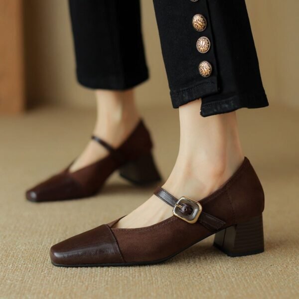 CHIKO Makenna Square Toe Block Heels Mary Jane Shoes - Image 2