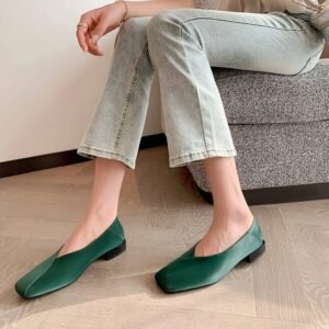 CHIKO Azalea Square Toe Block Heels Pumps Shoes