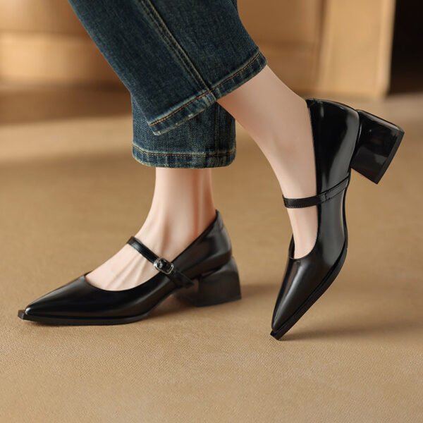 CHIKO Astrid Pointy Toe Block Heels Mary Jane Shoes - Image 2