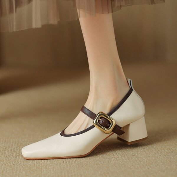 CHIKO Anaya Square Toe Block Heels Mary Jane Shoes