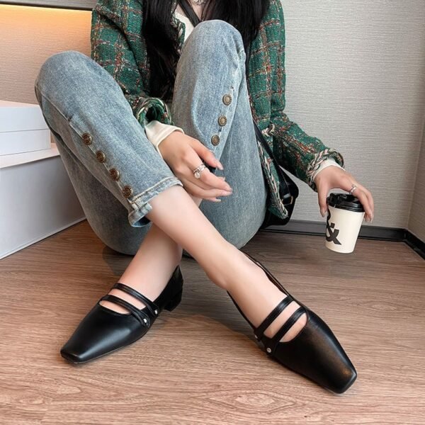 CHIKO Alexandria Square Toe Block Heels Mary Jane Shoes