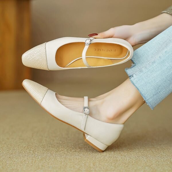 CHIKO Alicia Round Toe Block Heels Mary Jane Shoes - Image 2