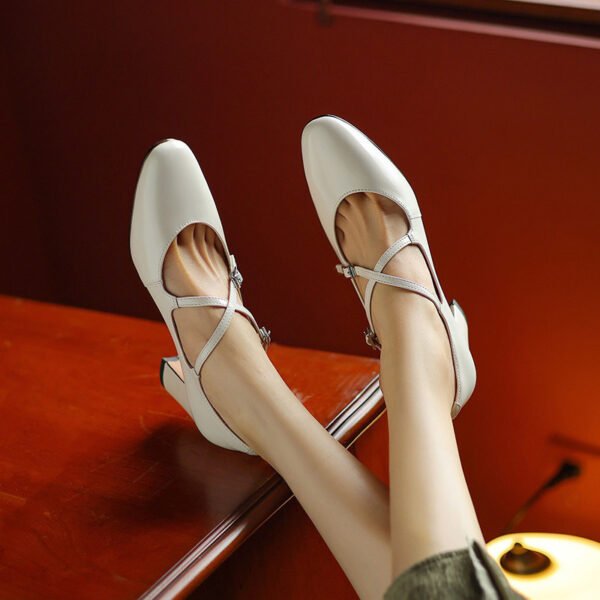 CHIKO Gracelyn Round Toe Block Heels Pumps Shoes - Image 2