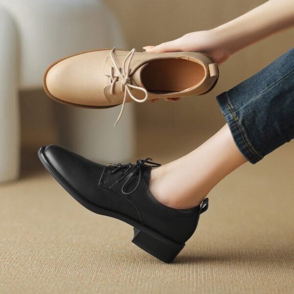 CHIKO Palmer Round Toe Block Heels Oxfords Shoes - Image 2