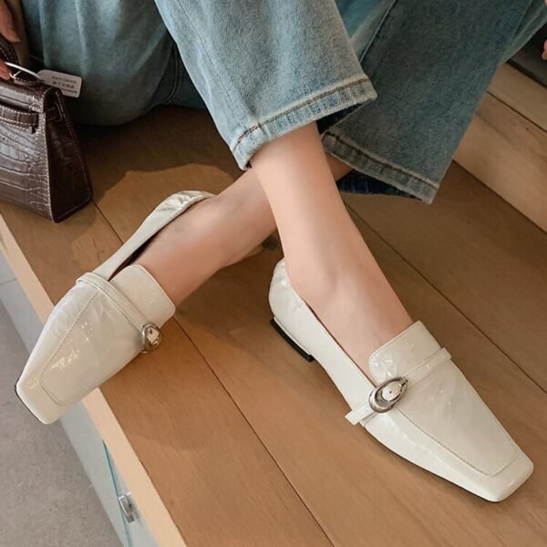 CHIKO Kayla Square Toe Block Heels Loafers Shoes - Image 2