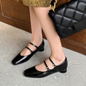 CHIKO Aitana Square Toe Block Heels Mary Jane Shoes