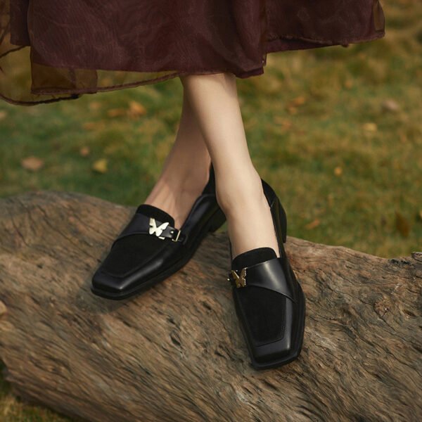 CHIKO Maisie Square Toe Block Heels Loafers Shoes - Image 2