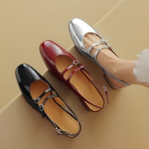 CHIKO Stephanie Round Toe Block Heels Mary Jane Shoes