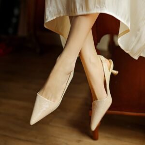 CHIKO Heaven Pointy Toe Kitten Heels Slingback Shoes