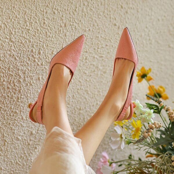 CHIKO Heaven Pointy Toe Kitten Heels Slingback Shoes - Image 2