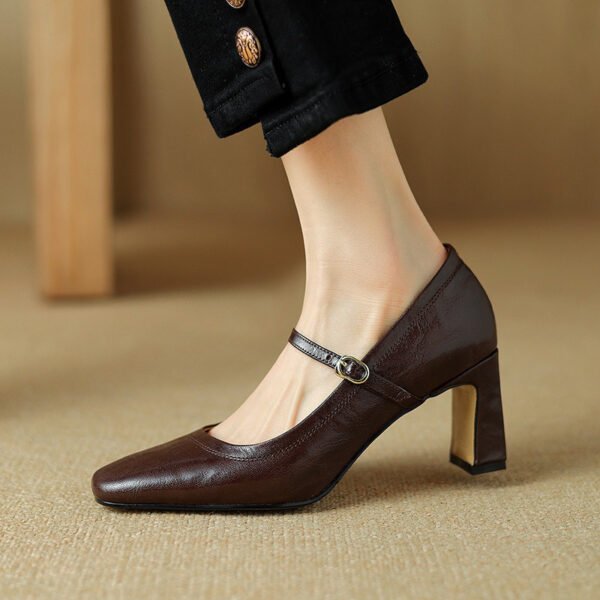 CHIKO Malaysia Square Toe Block Heels Mary Jane Shoes - Image 2
