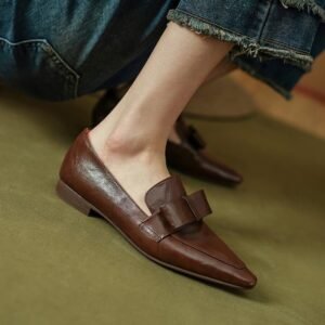 CHIKO Gabrielle Pointy Toe Block Heels Loafers Shoes