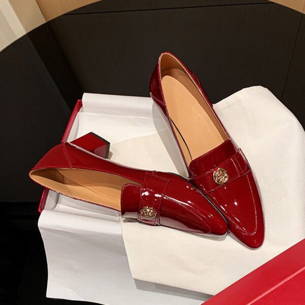 CHIKO Emmy Pointy Toe Block Heels Loafers Shoes - Image 2
