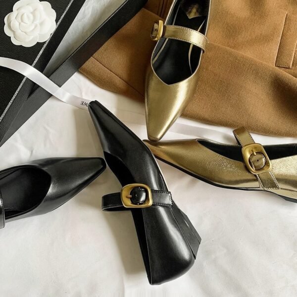 CHIKO Elora Pointy Toe Wedge Mary Jane Shoes - Image 2