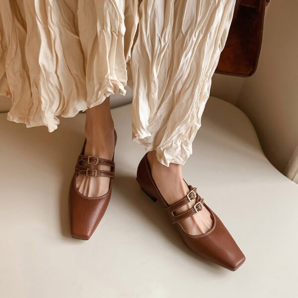 CHIKO Marie Square Toe Block Heels Mary Jane Shoes - Image 2