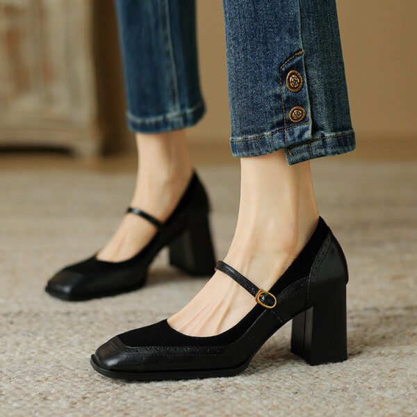 CHIKO Remy Square Toe Block Heels Mary Jane Shoes - Image 2