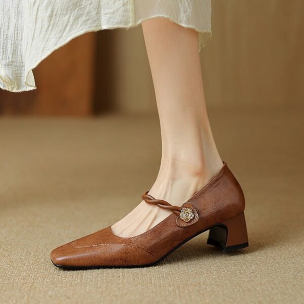 CHIKO Chaya Square Toe Block Heels Mary Jane Shoes