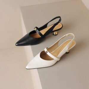 CHIKO Kaliyah Pointy Toe Kitten Heels Slingback Shoes