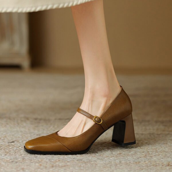 CHIKO Rosa Square Toe Block Heels Mary Jane Shoes - Image 2
